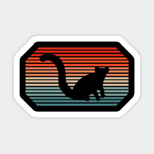 Retro ring-tailed lemur design sunset animal love lemur Sticker